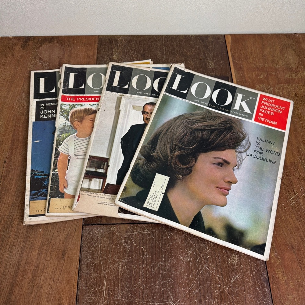 LOOK‎ Magazine Lot Vintage Collectible Memorabilia Historic JFK LBJ Jackie